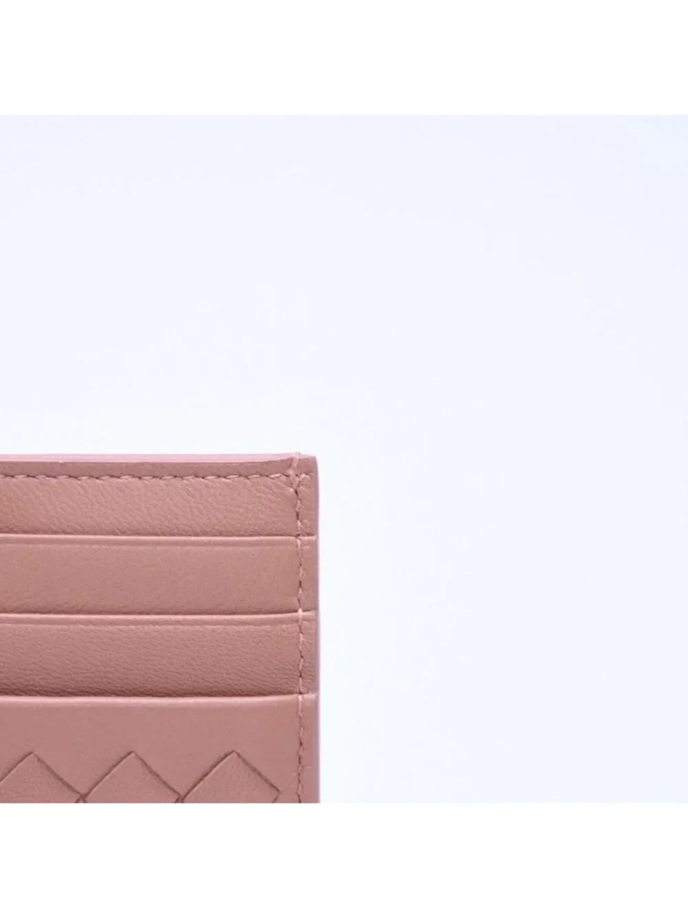 Bottega Veneta Card Case Intrecciato Beige Calfskin